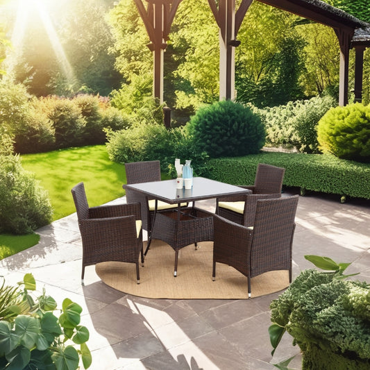 Set Kopshti 4 Karrika me Tavoline – Kualitet Premium