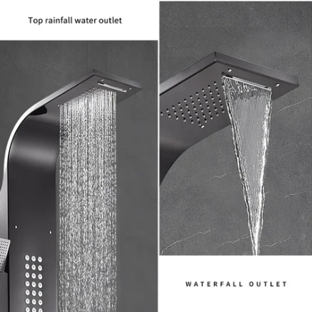 Panel Shower 5-in-1 me Masazher – Black