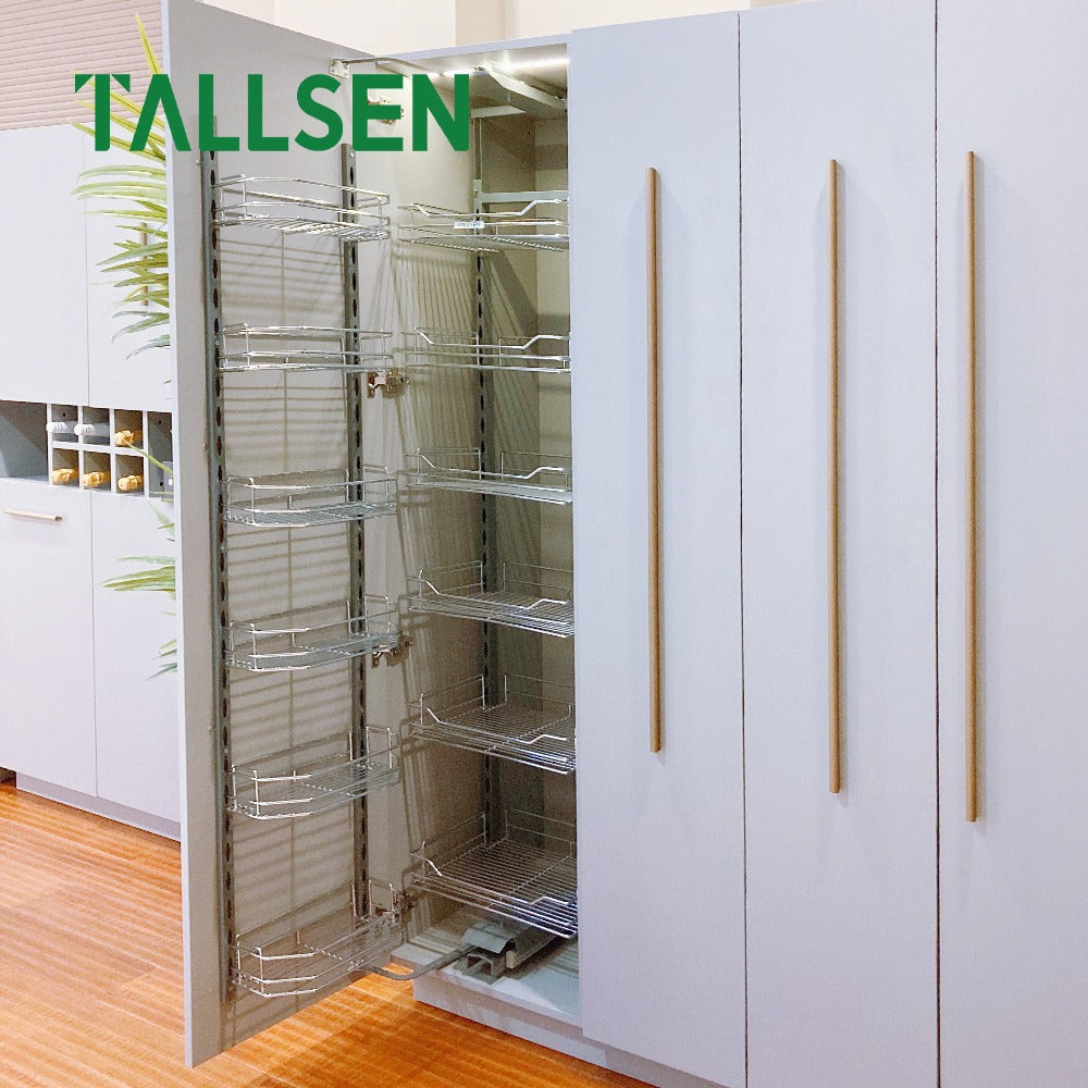 Mekanizëm Pantry i Dyanshëm për Kuzhinë – Soft Close