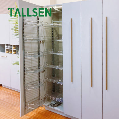 Mekanizëm Pantry i Dyanshëm për Kuzhinë – Soft Close