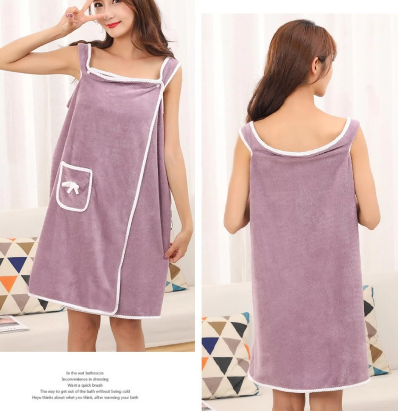 Peshqir për femra me kapje pas larjes