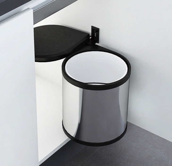 Shportë montuese e rrumbullakët për mbeturina