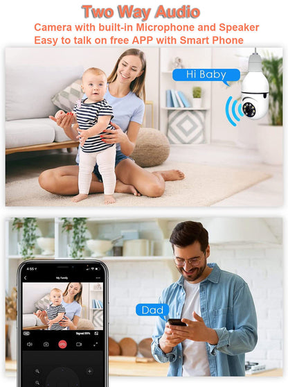 Kamerë Sigurie-360° Smart Home LED Light Bulb