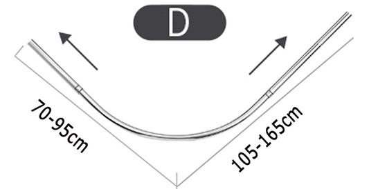 Varëse këndore për perde të banjos