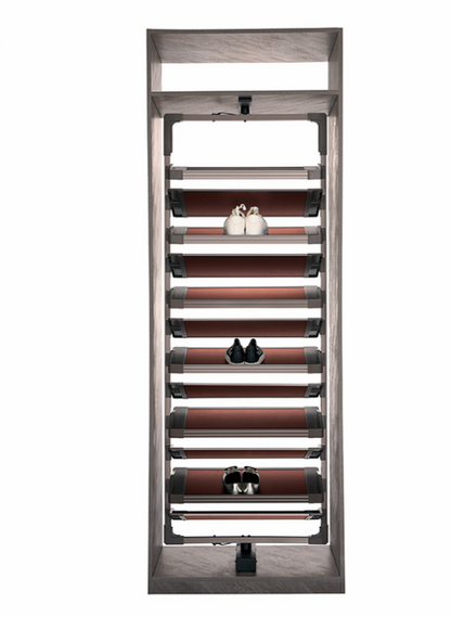 Mekanizëm Rrotullues Teleskopik për Raft Këpucësh – 360° Praktik dhe Elegant