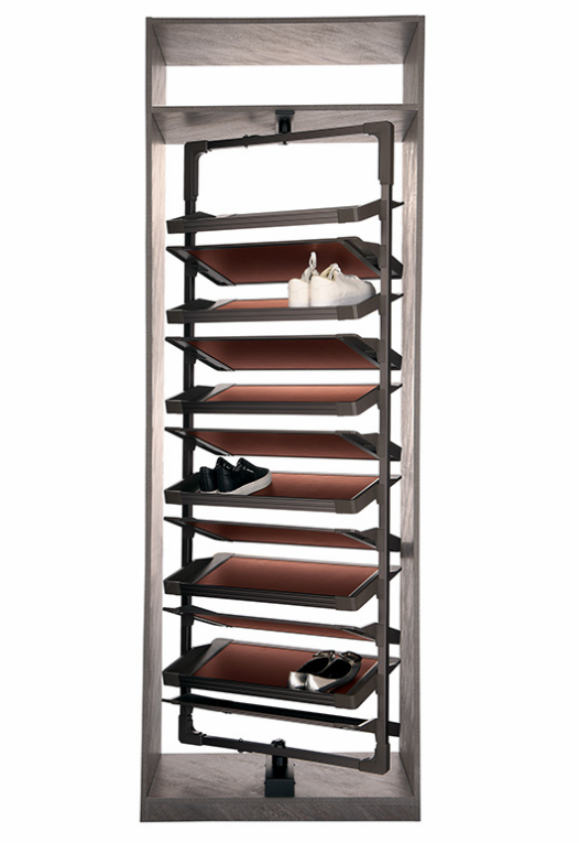 Mekanizëm Rrotullues Teleskopik për Raft Këpucësh – 360° Praktik dhe Elegant