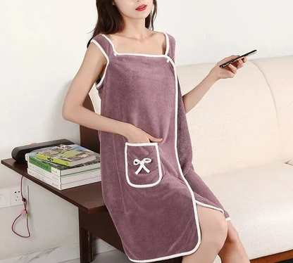 Peshqir për femra me kapje pas larjes