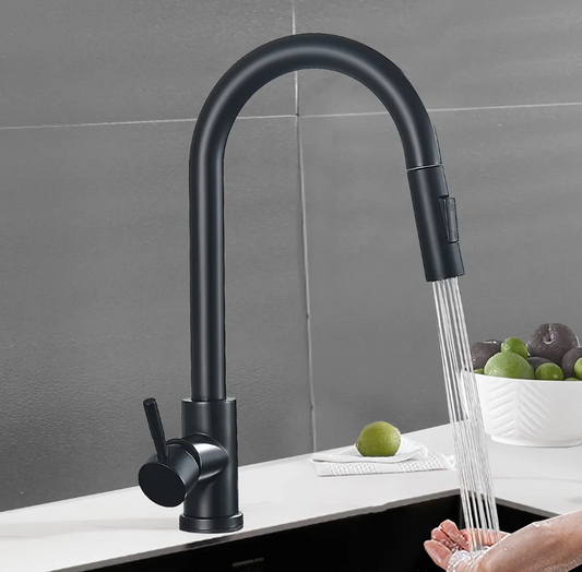 Rubinet Modern me Dizajn Minimalist – Ngjyrë e Zezë Mat