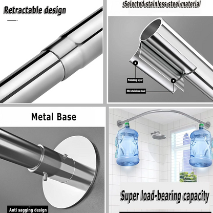 Varëse këndore për perde të banjos